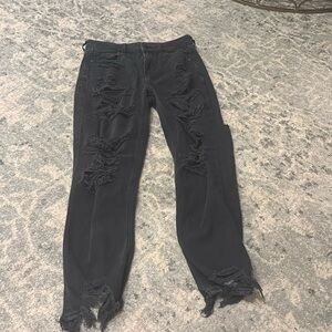 american eagle ripped black jeans worn a few times
